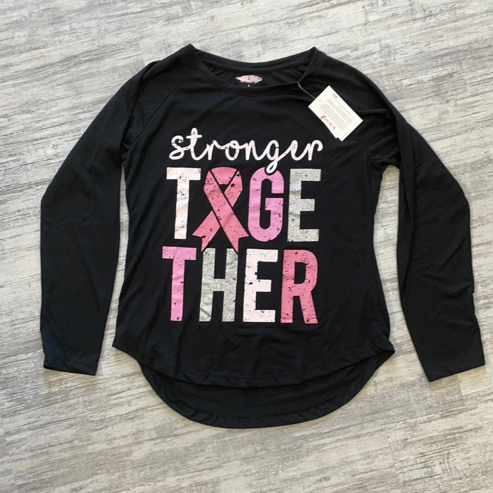 NWT large Stronger Together breast cancer shirt